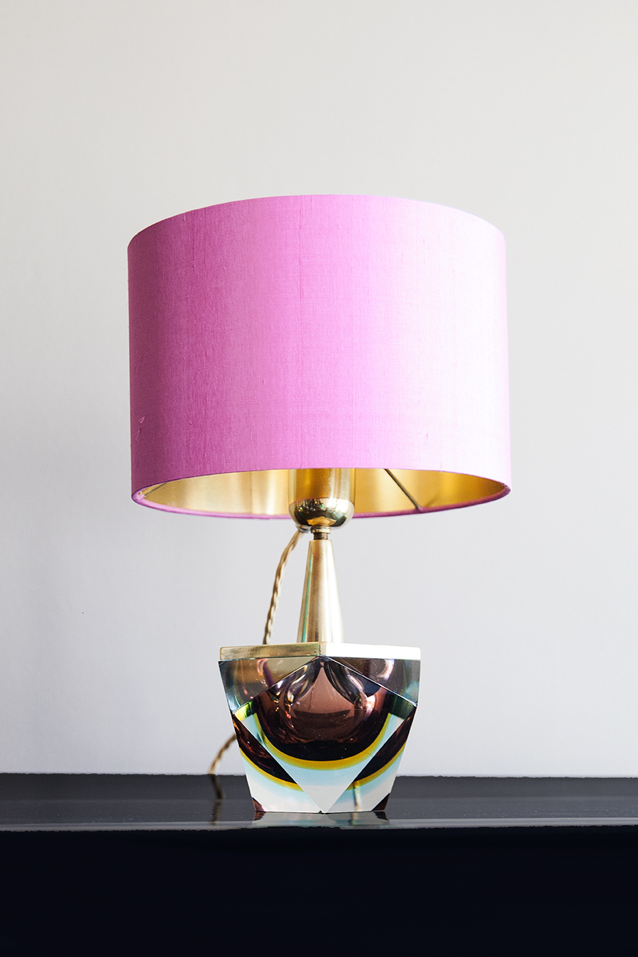 Table lamp, „Cube“ Prod. Sommerso