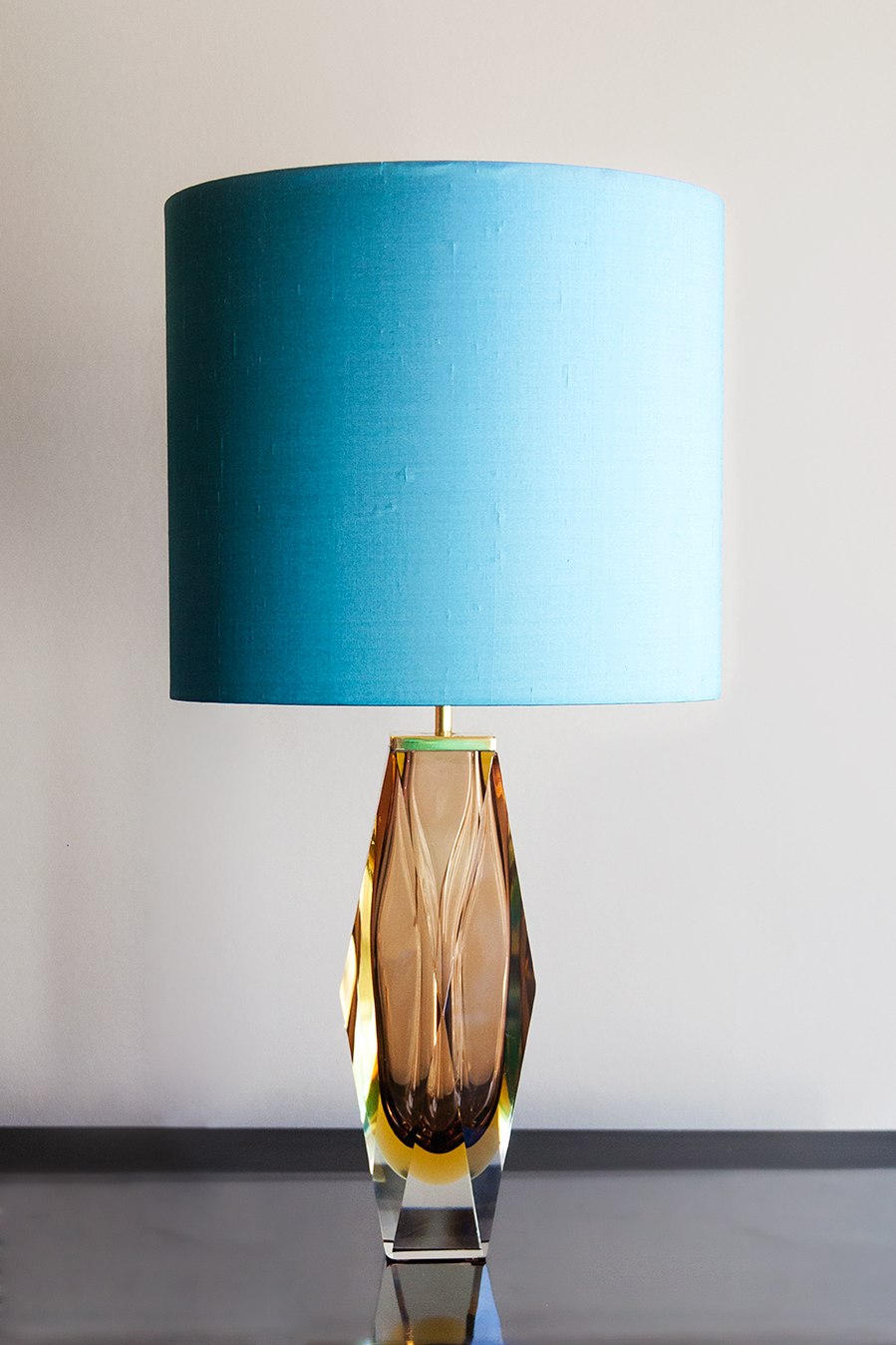 Sommerso Murano Glass Table Lamp