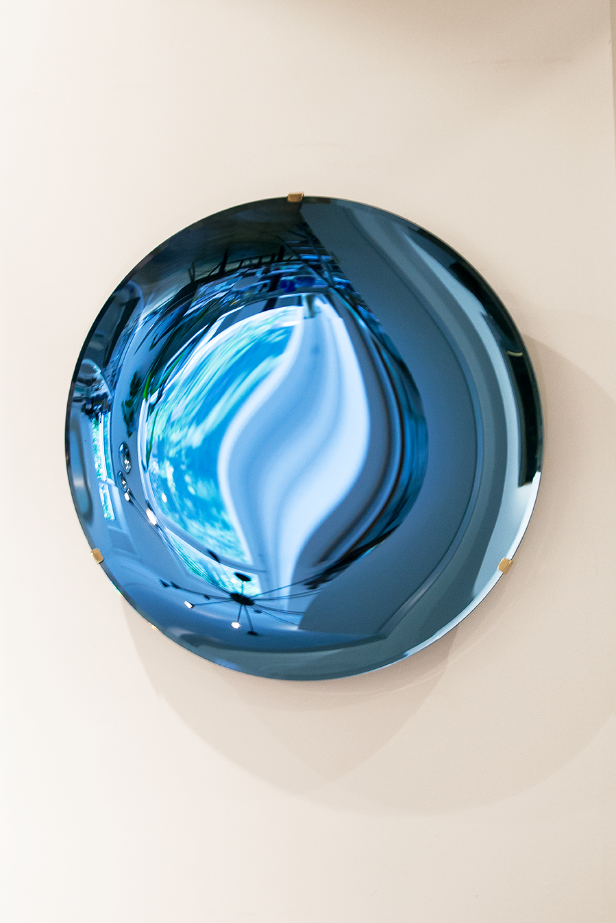 Concave blue Mirror Object, France 2020