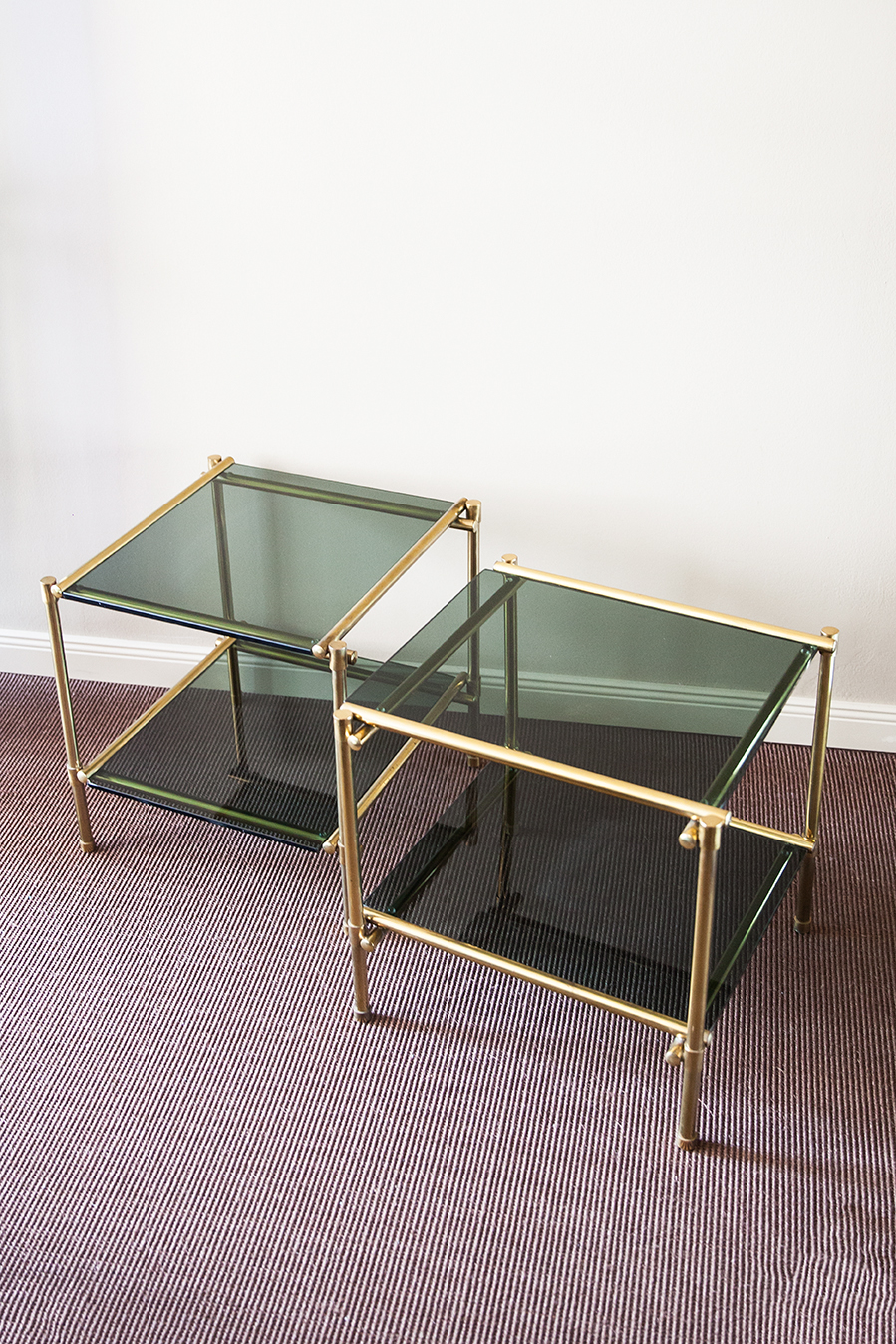 Pair for Italian Side tables, Italy circa 1970