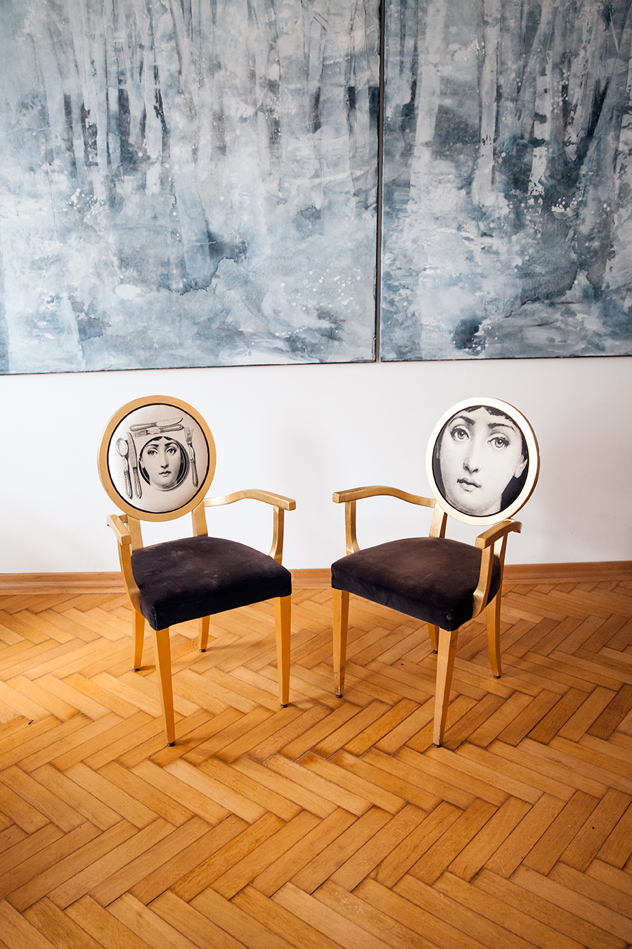 Dining Chair Set by Piero Fornasetti